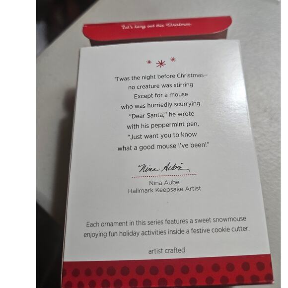 Hallmark 2013 Cookie Cutter Christmas Ornament 2nd Cookie Collection SnowMouse - Picture 6 of 7